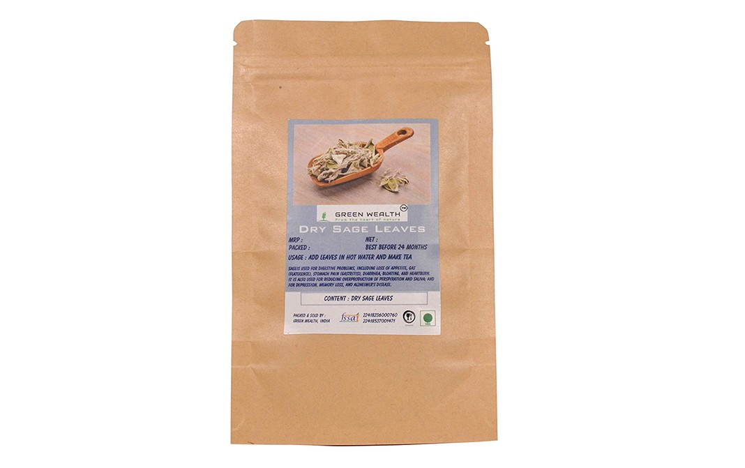 Green Wealth Dry Sage Leaves   Pack  50 grams